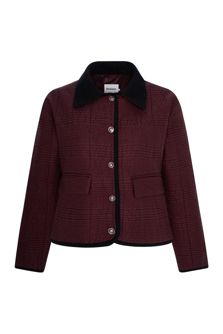 Kapitone Ceket Bordo