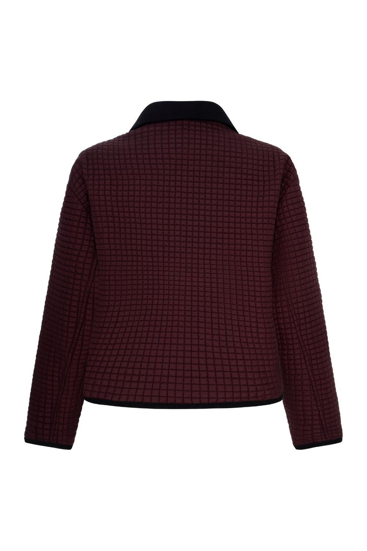 Kapitone Ceket Bordo