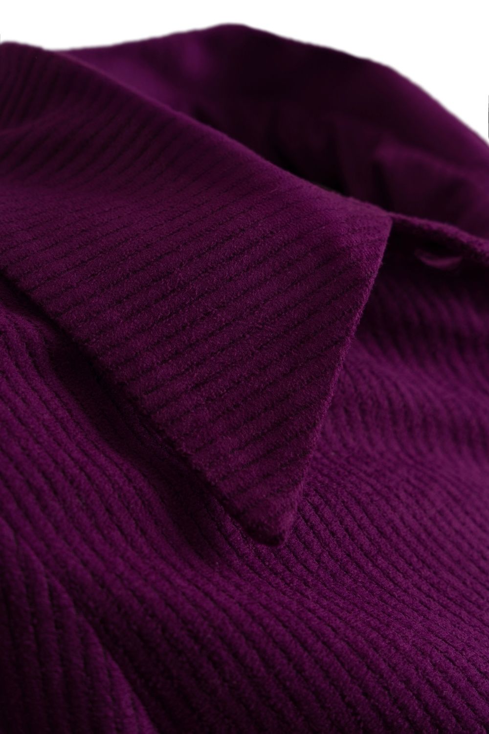 Kadife Crop Ceket Mor