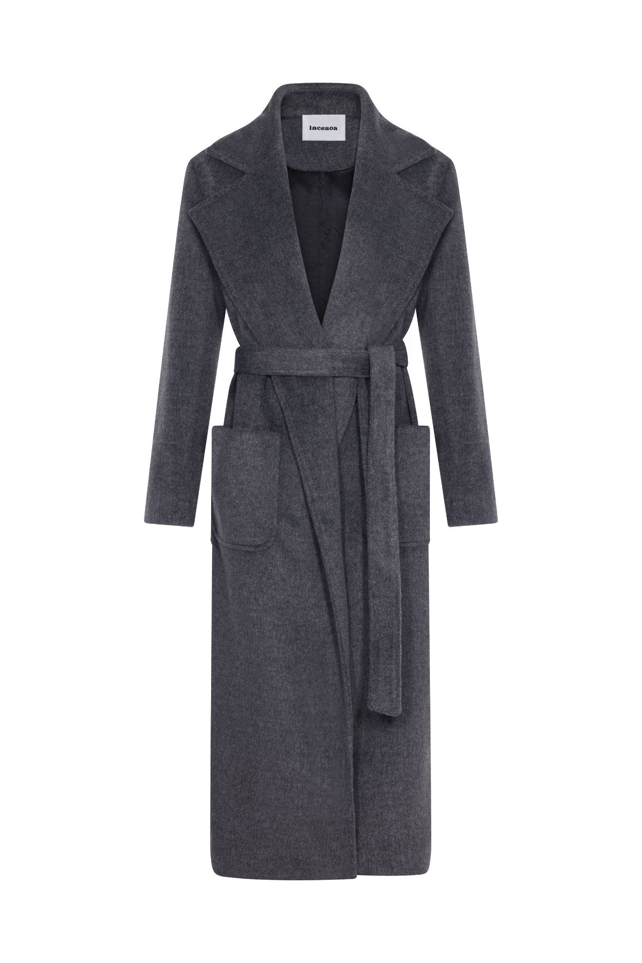 Kruvaze Kaşe Kaban Gri