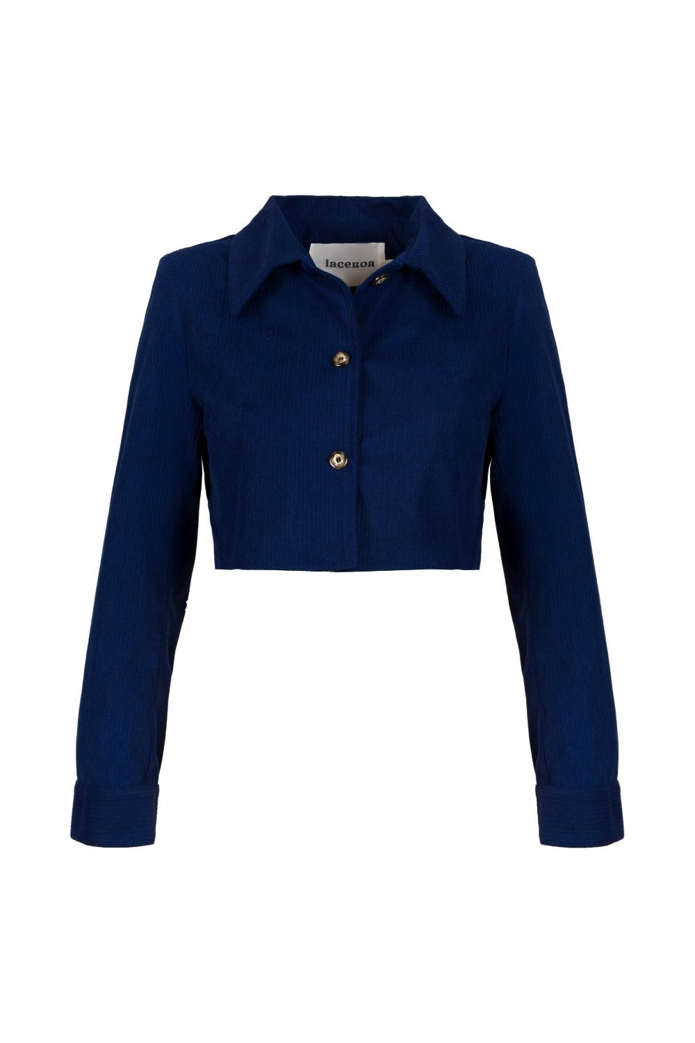 Kadife Crop Ceket Lacivert