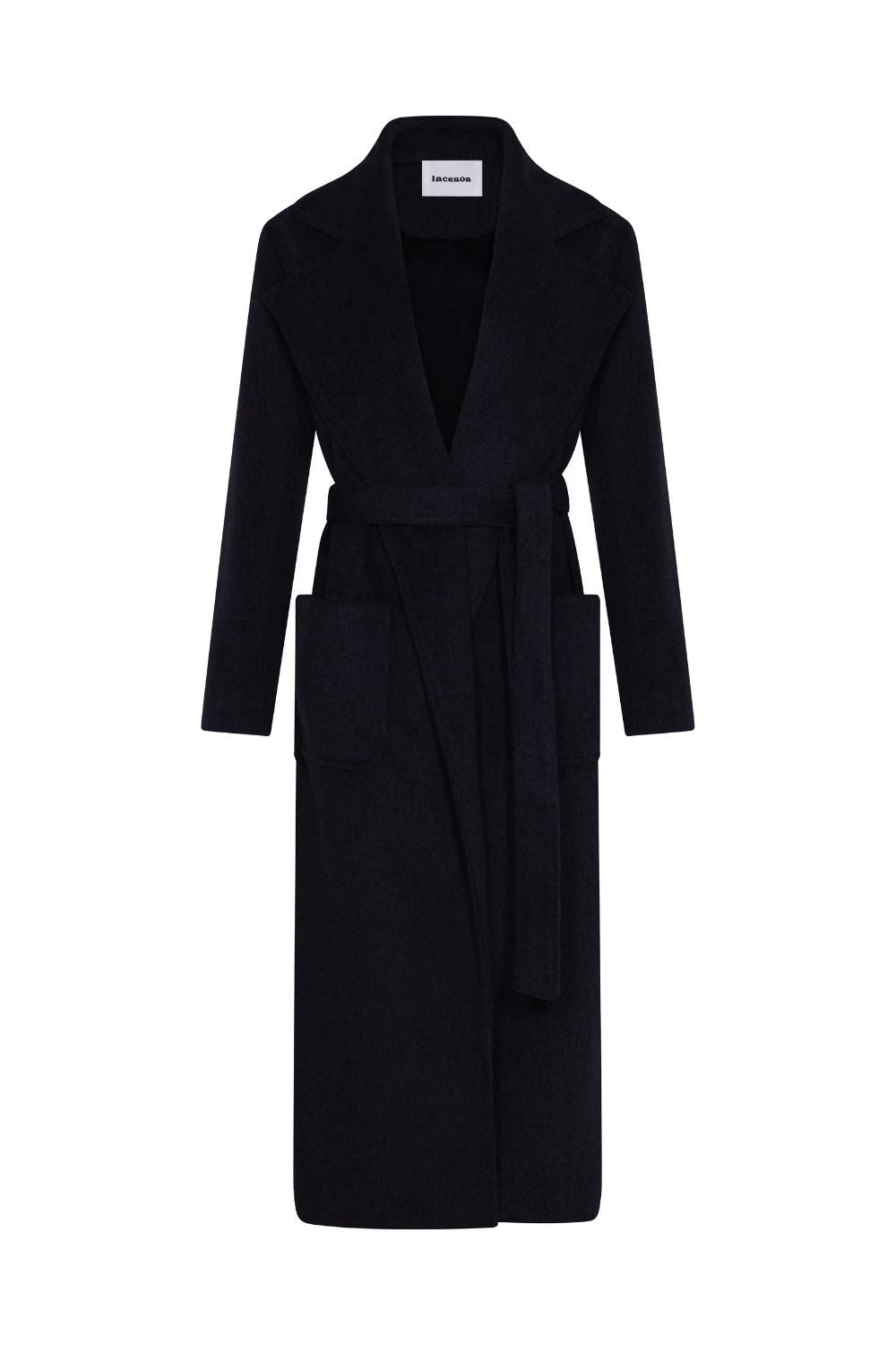 Kruvaze Kaşe Kaban Siyah