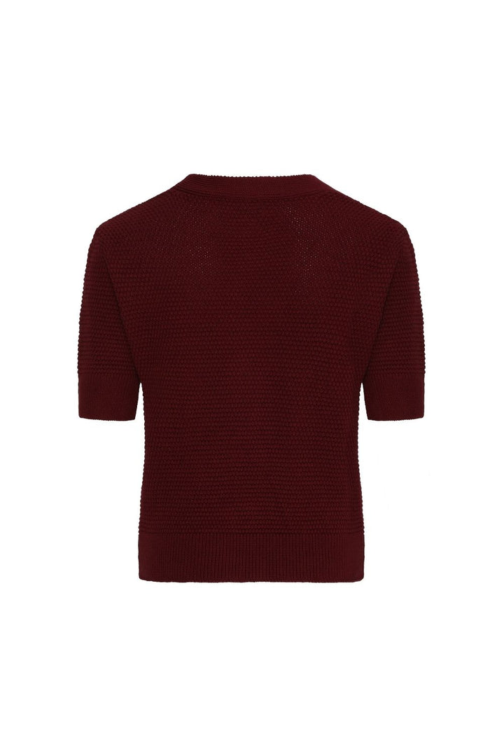 Yıldız Düğmeli V Yaka Hırka