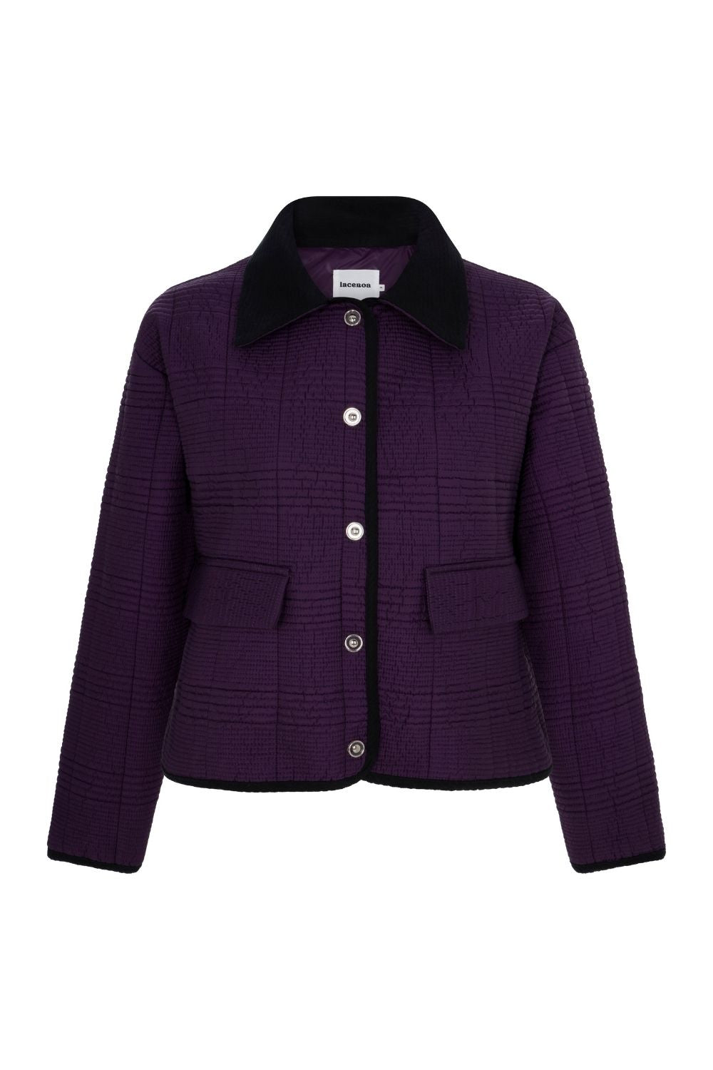 Kapitone Ceket Mor Renk