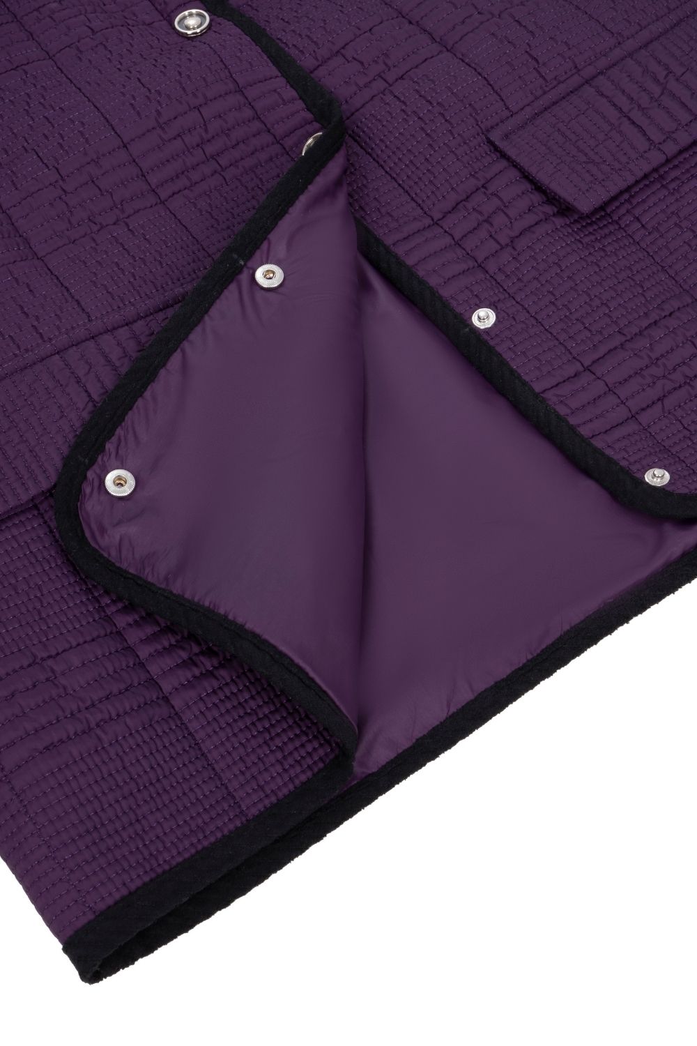 Kapitone Ceket Mor Renk