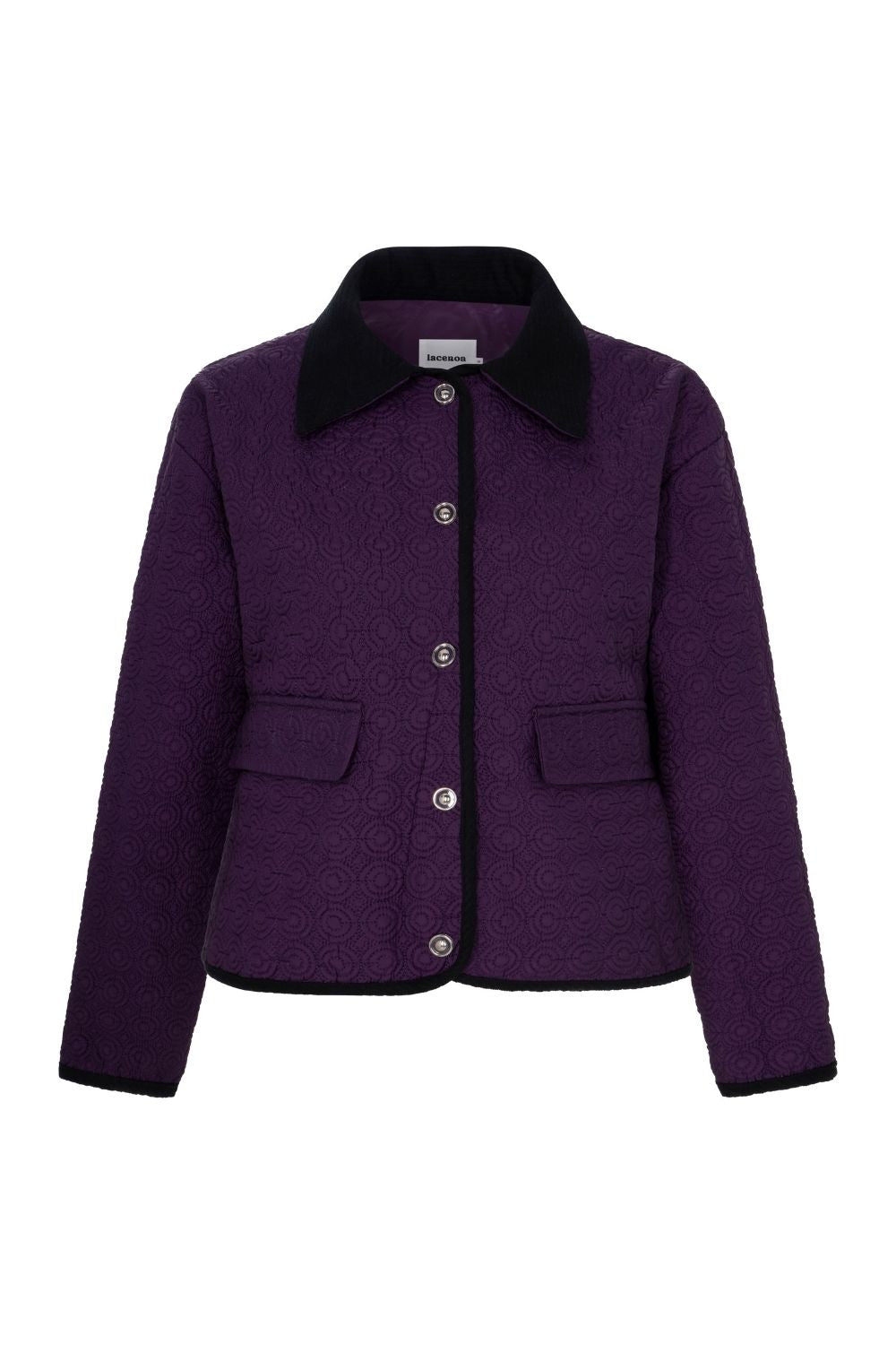 Kapitone Ceket Mor Renk