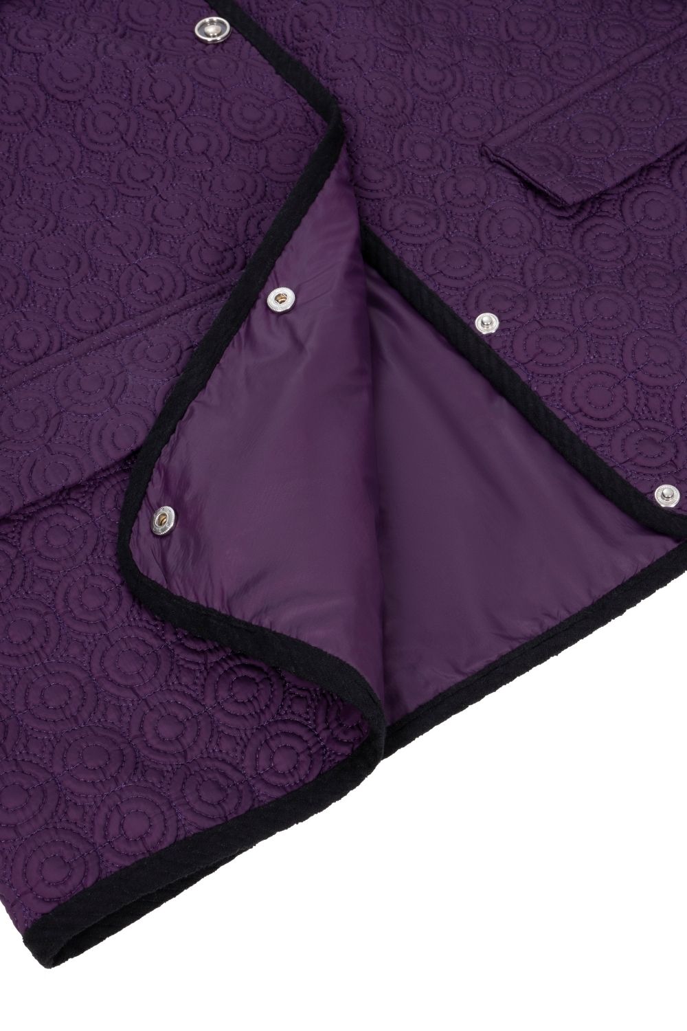 Kapitone Ceket Mor Renk