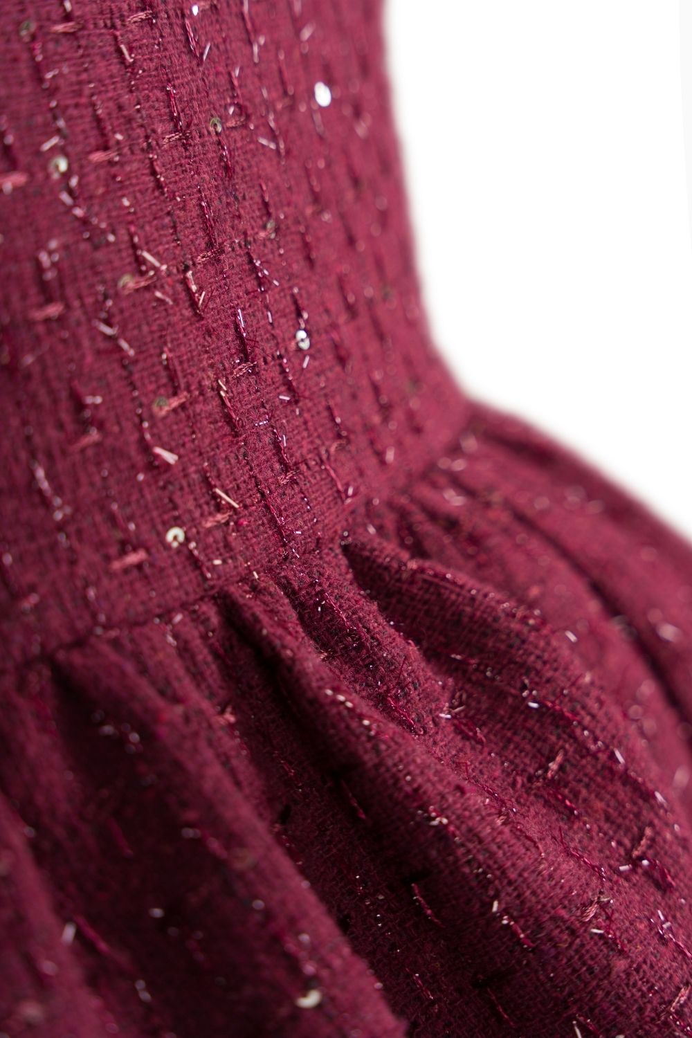 Tuvit Mini Elbise Bordo