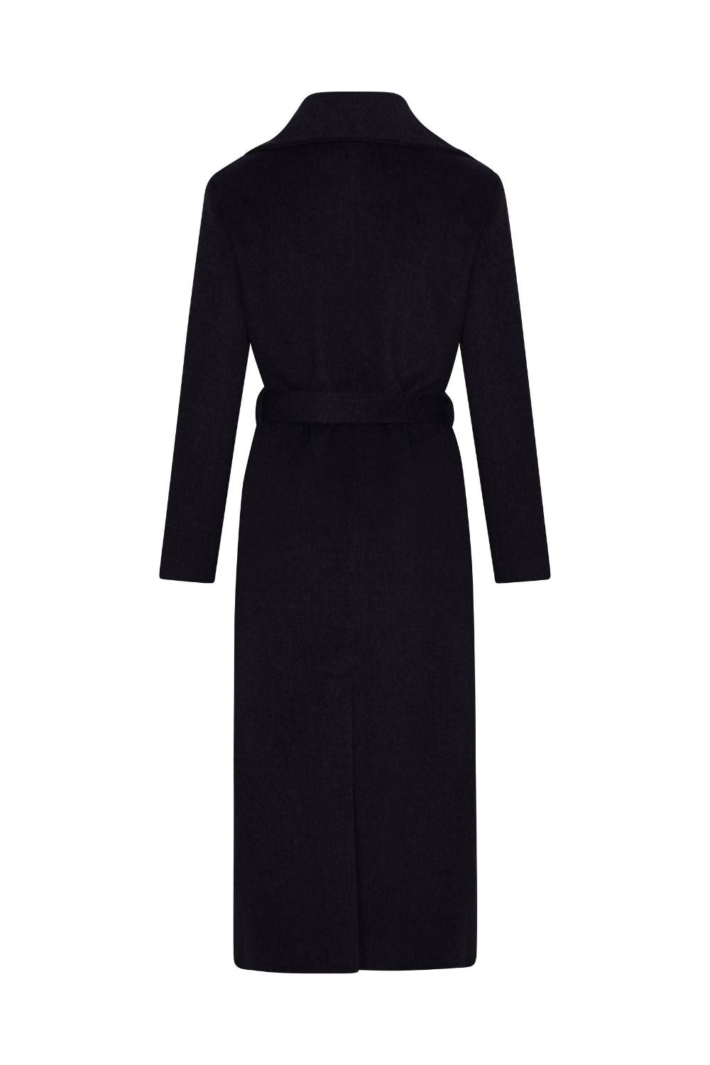 Kruvaze Kaşe Kaban Siyah