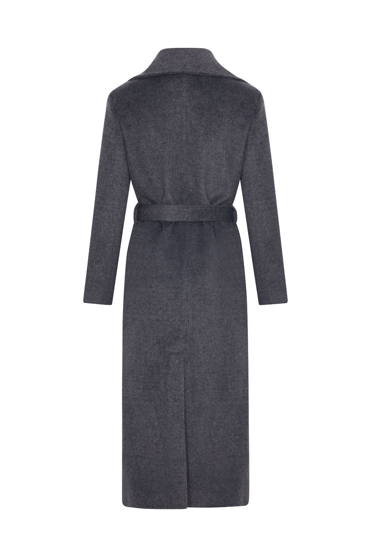 Kruvaze Kaşe Kaban Gri