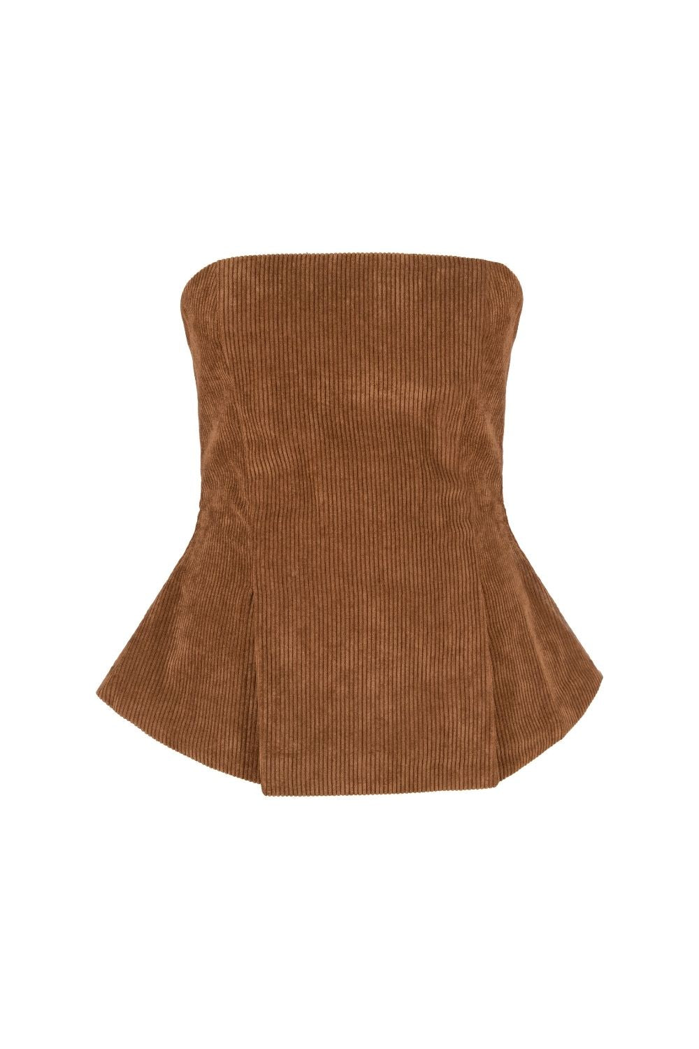 Fitilli Kadife Straplez Bluz