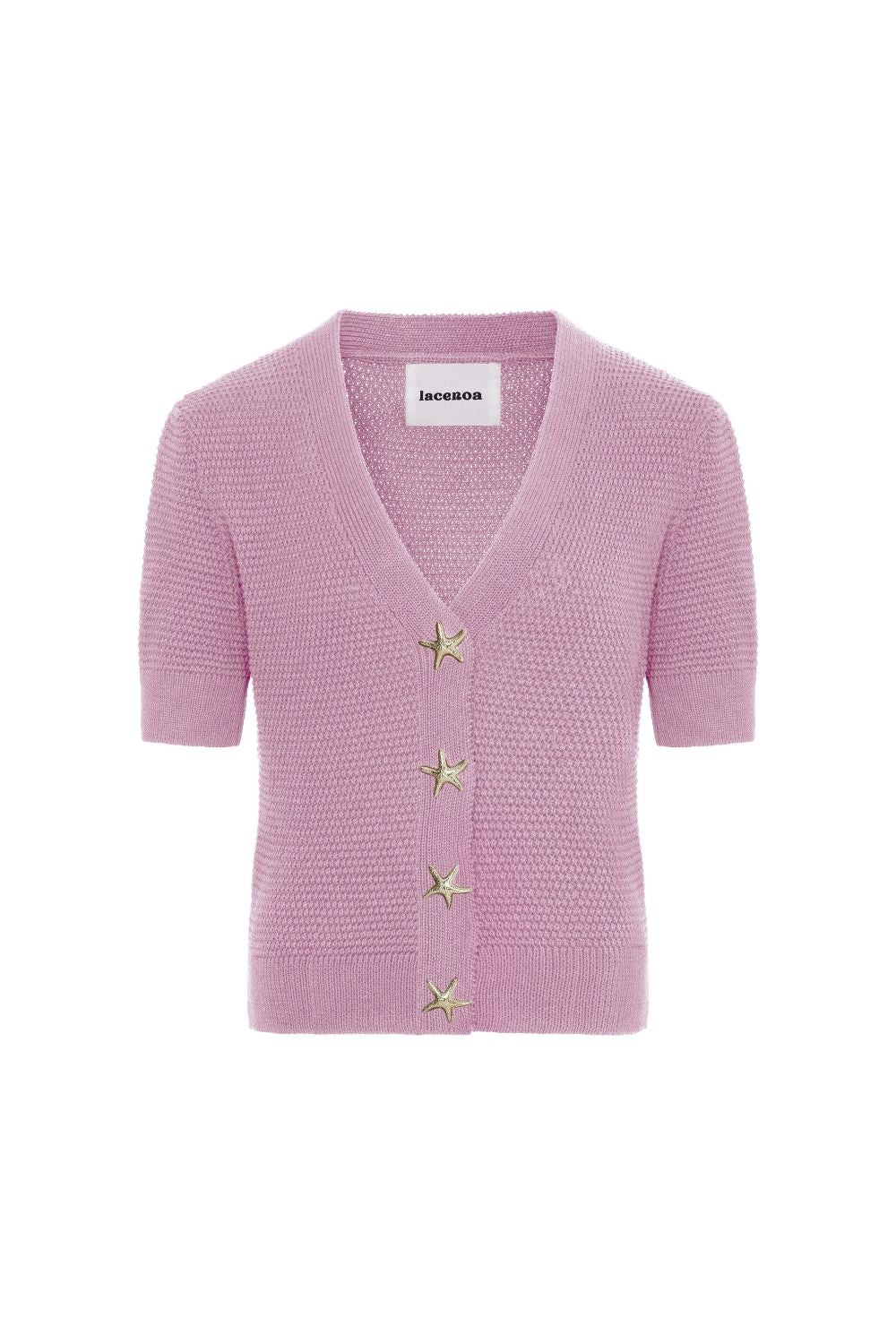 Yıldız Düğmeli V Yaka Hırka