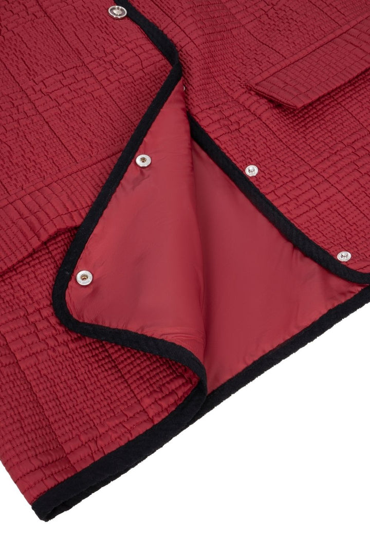 Kapitone Ceket Kırmızı