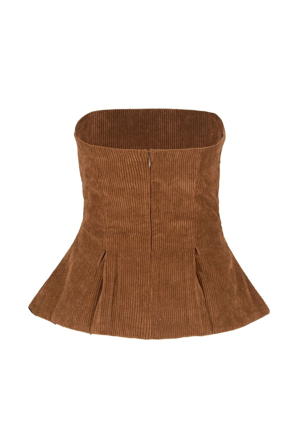 Fitilli Kadife Straplez Bluz