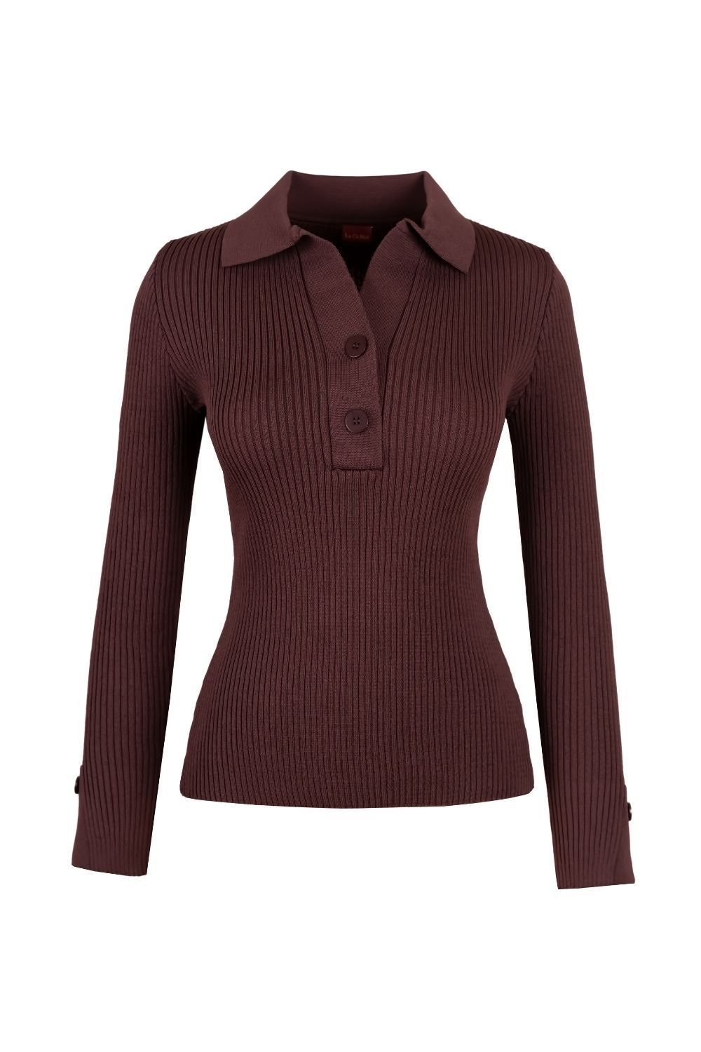 Polo Yaka Bordo Triko Kazak