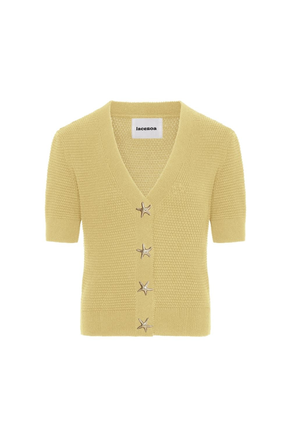 Yıldız Düğmeli V Yaka Hırka