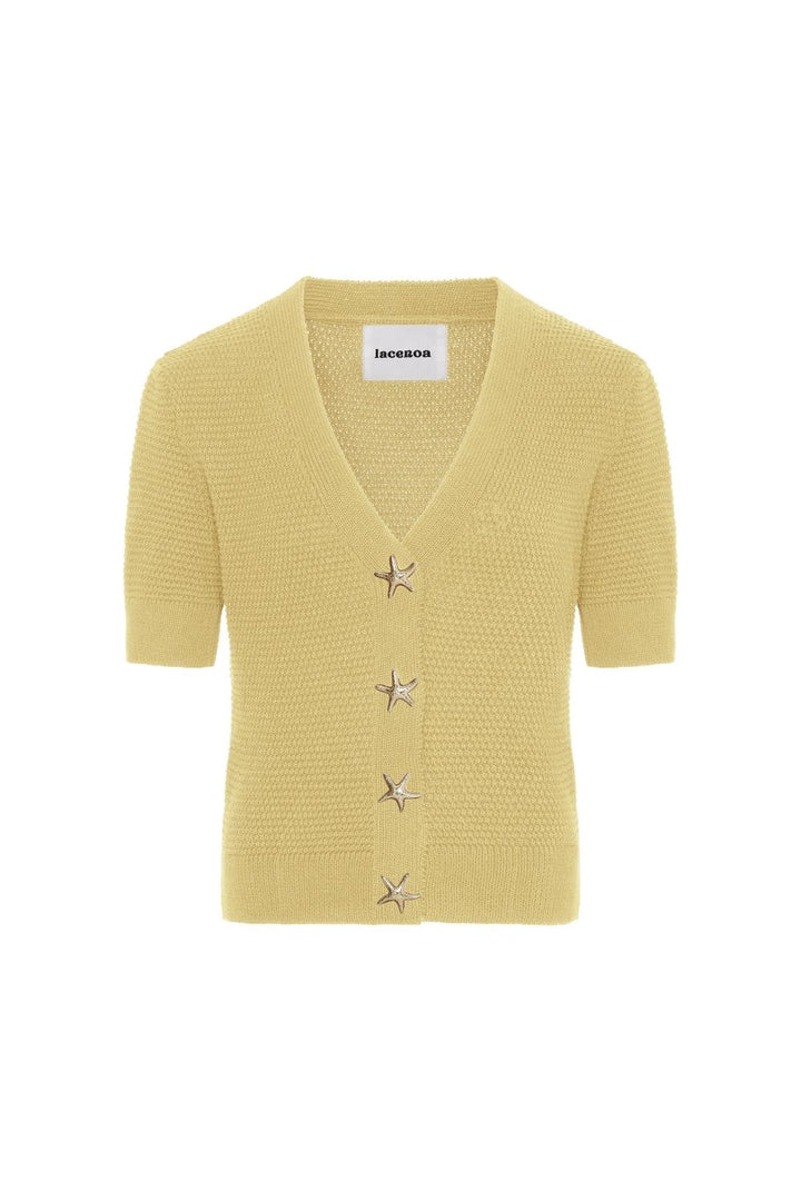 Yıldız Düğmeli V Yaka Hırka