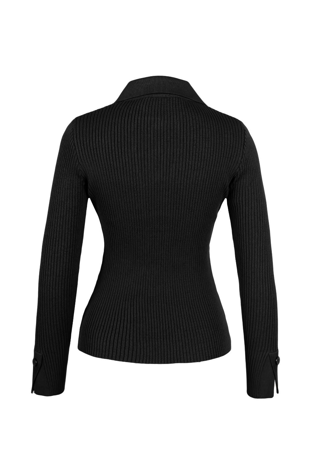 Polo Yaka Siyah Triko Kazak