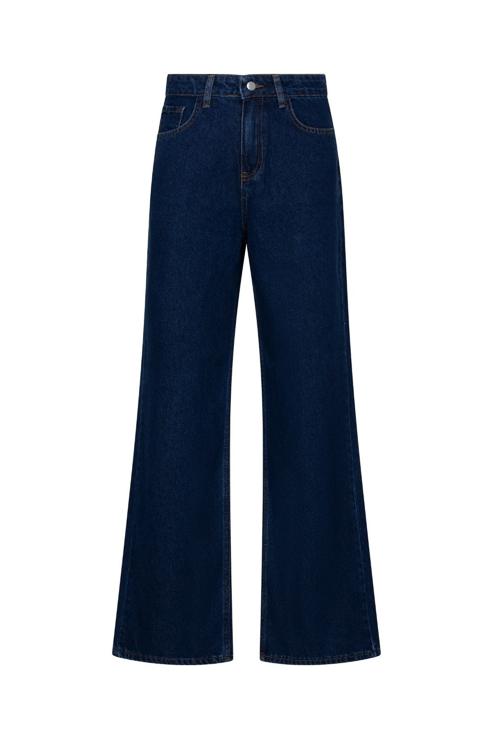 Yüksek Bel Lacivert Jeans