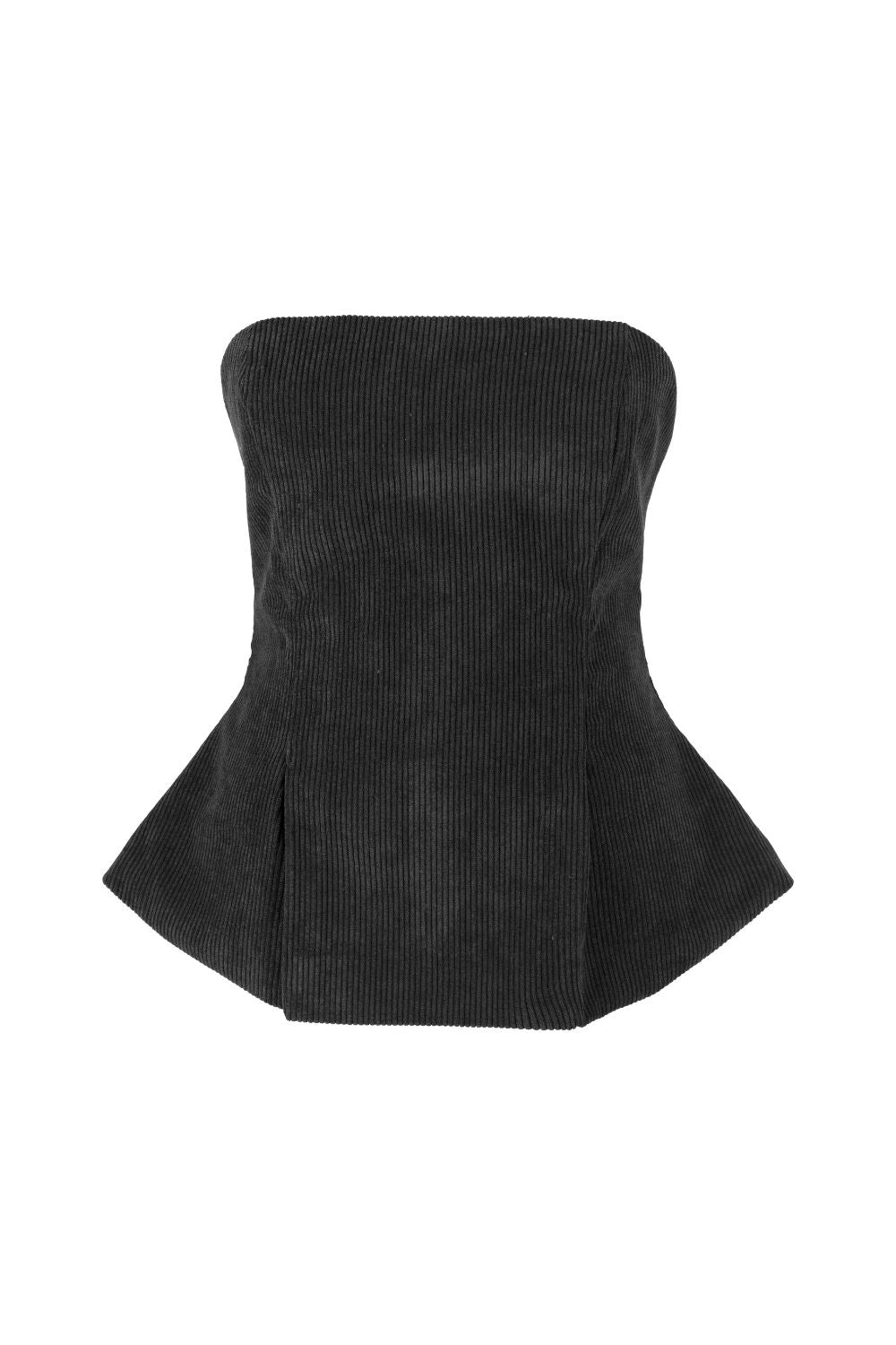 Fitilli Kadife Straplez Bluz