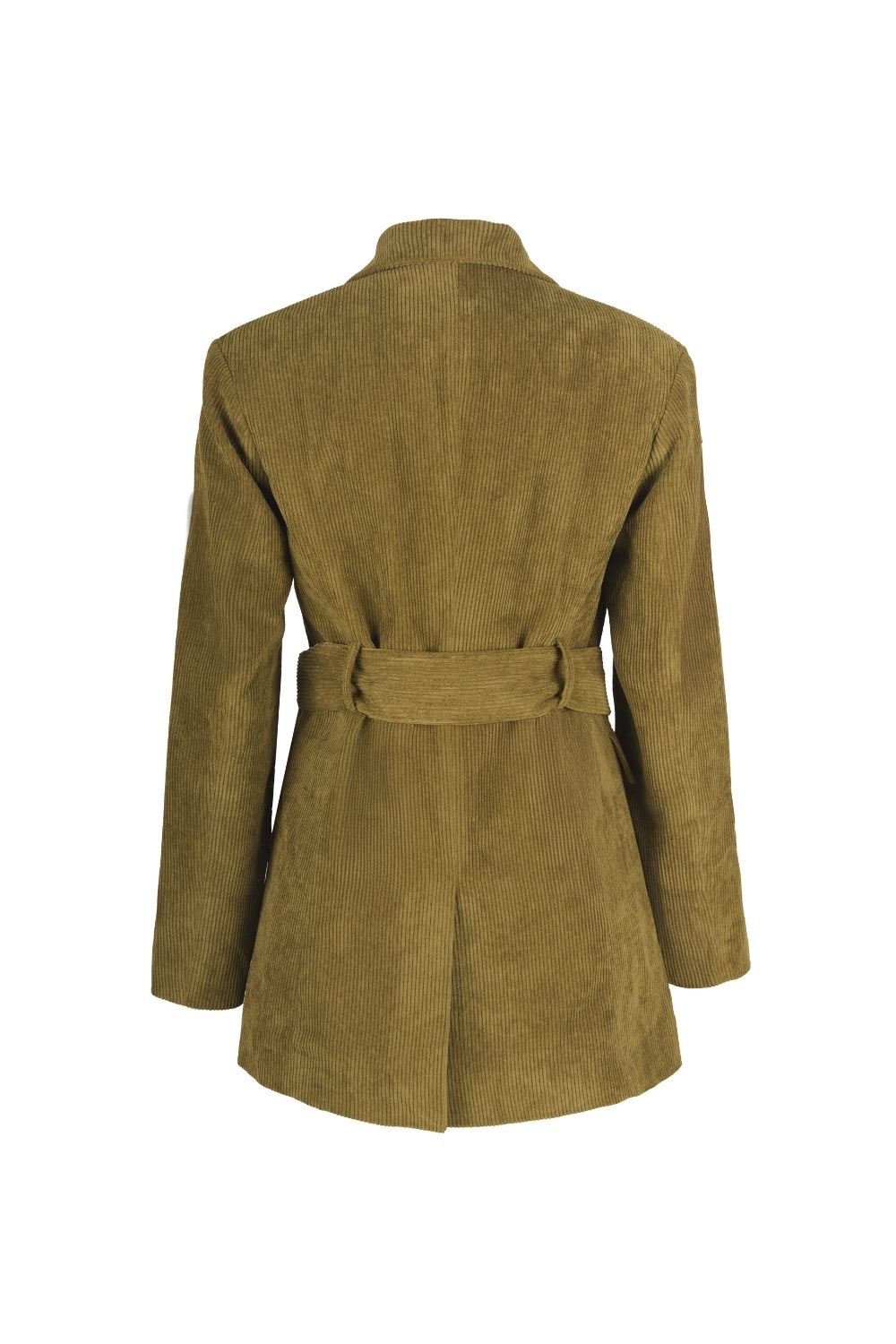 Fitilli Kadife Beli Kuşaklı Ceket