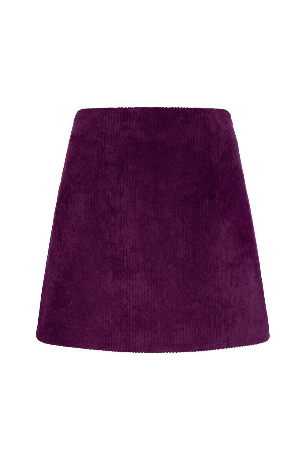 Fitilli Kadife Mini Etek Mor
