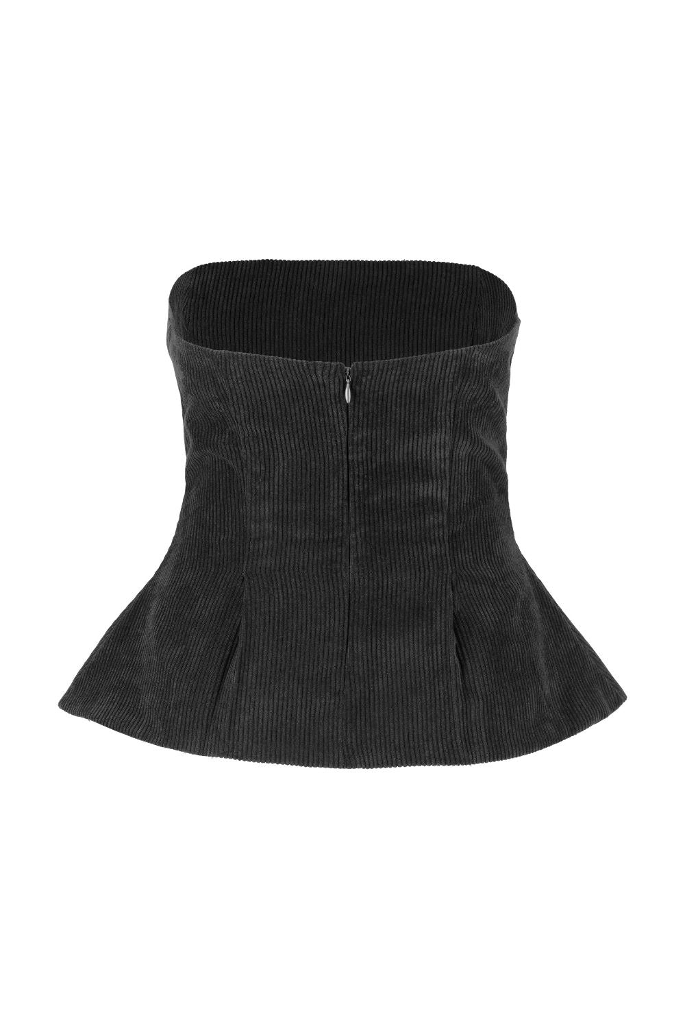 Fitilli Kadife Straplez Bluz