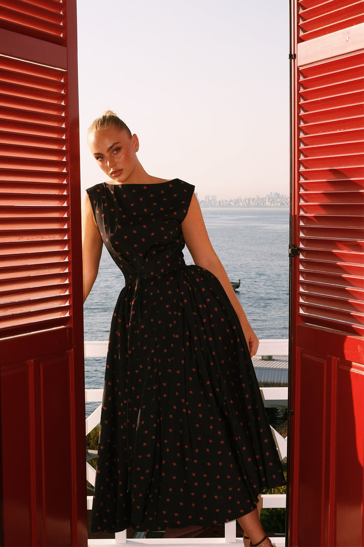 Mira Maxi Elbise Lacivert