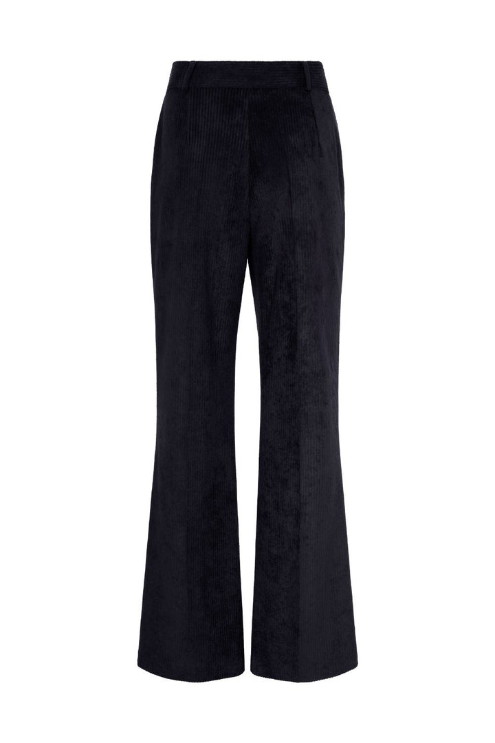 Fitilli Kadife Pantolon Siyah